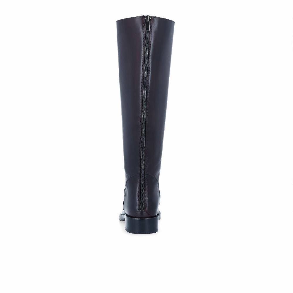 QVC Galieti Stivale In Pelle Con Zip Sul Retro Tacco 3cm