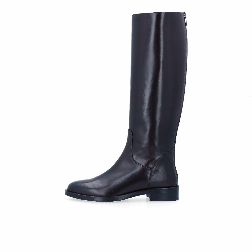 QVC Galieti Stivale In Pelle Con Zip Sul Retro Tacco 3cm