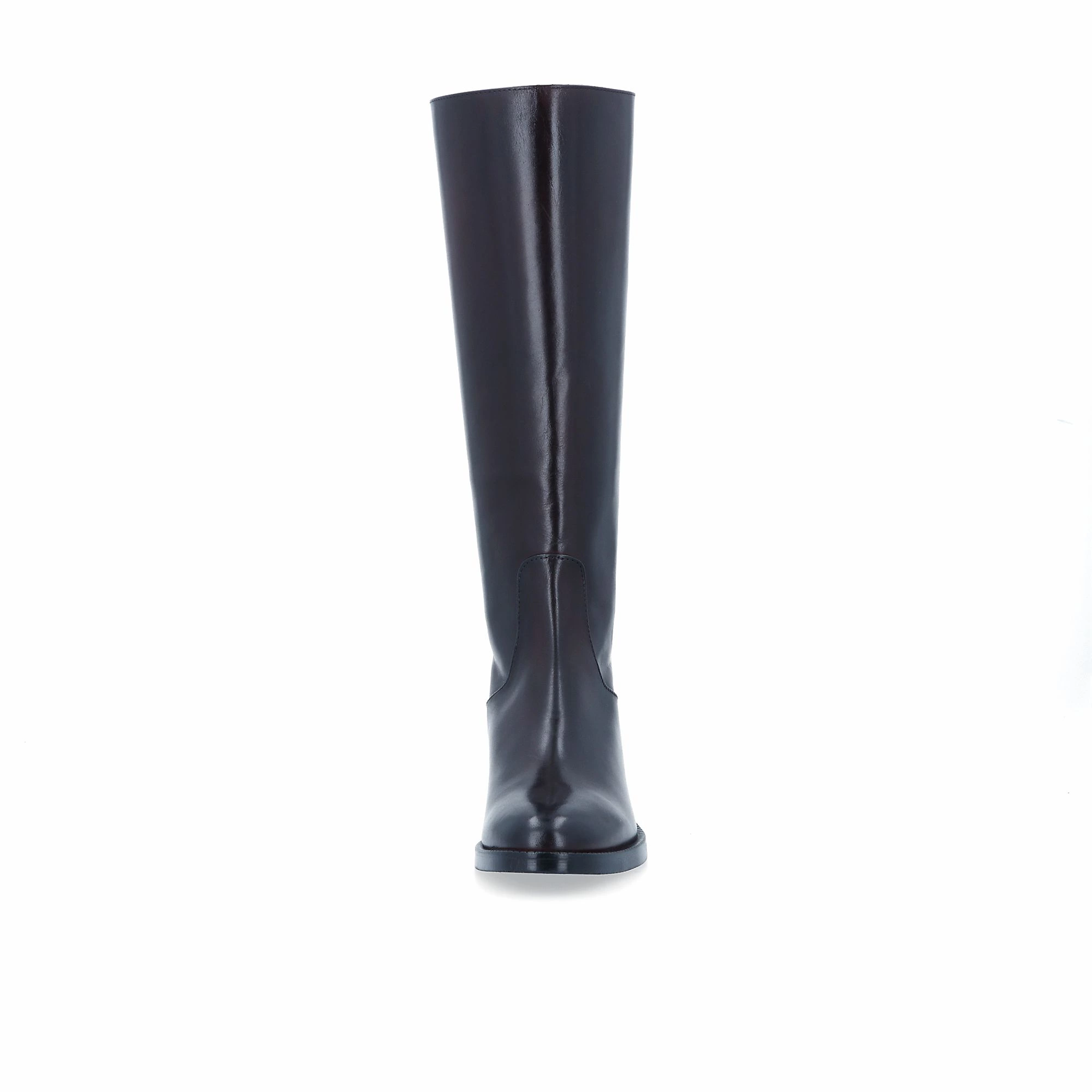 QVC Galieti Stivale In Pelle Con Zip Sul Retro Tacco 3cm