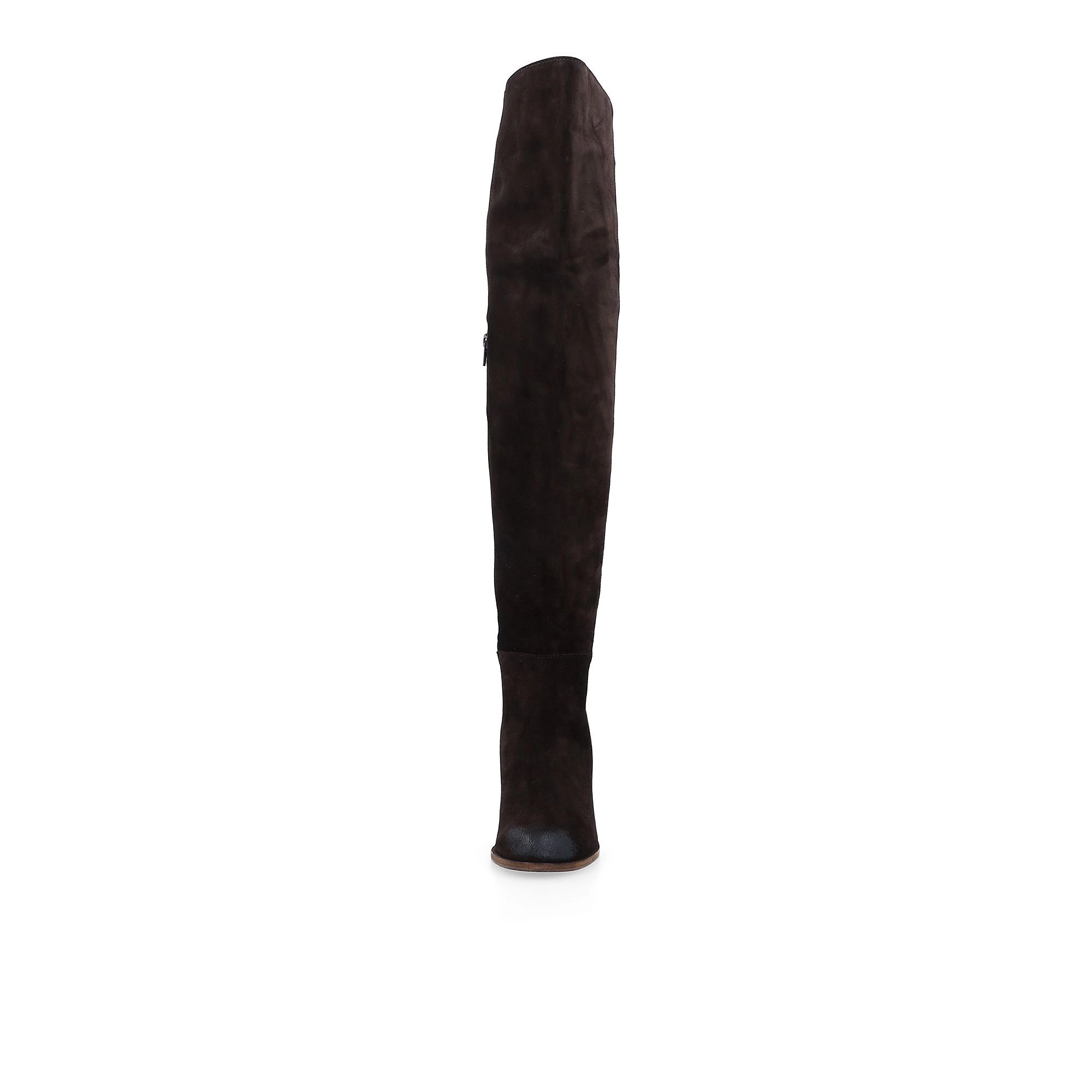 QVC Galieti Stivale In Pelle Scamosciata Con Tacco 9 Cm