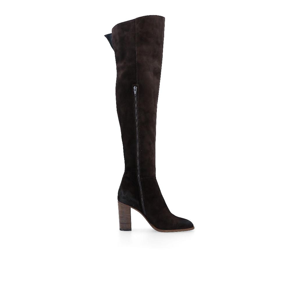 QVC Galieti Stivale In Pelle Scamosciata Con Tacco 9 Cm