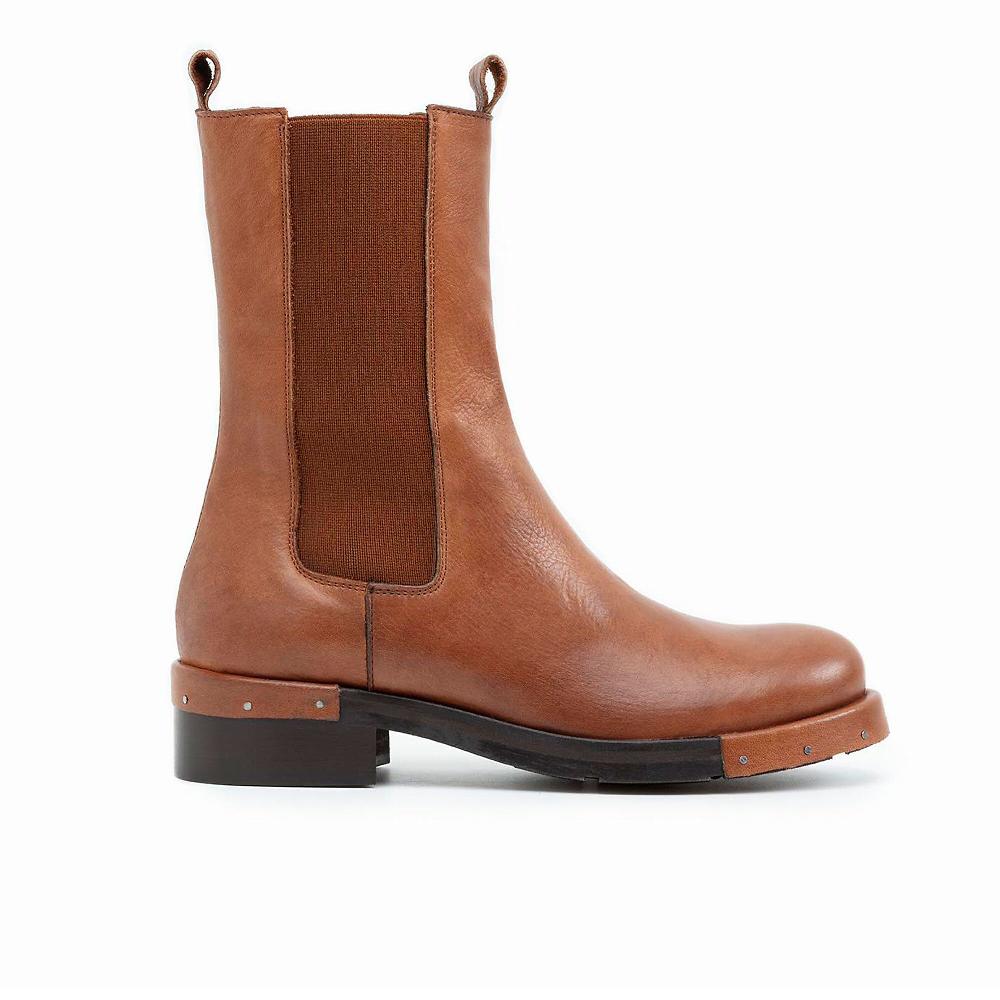 QVC Galieti Stivaletti Chelsea In Pelle Con Elastico Tacco 3 5cm