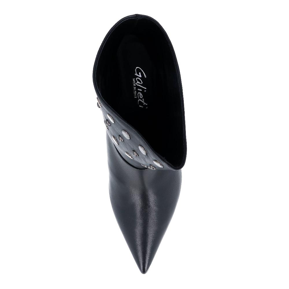 QVC Galieti Stivaletti In Pelle Con Borchie E Tacco 3 5 Cm