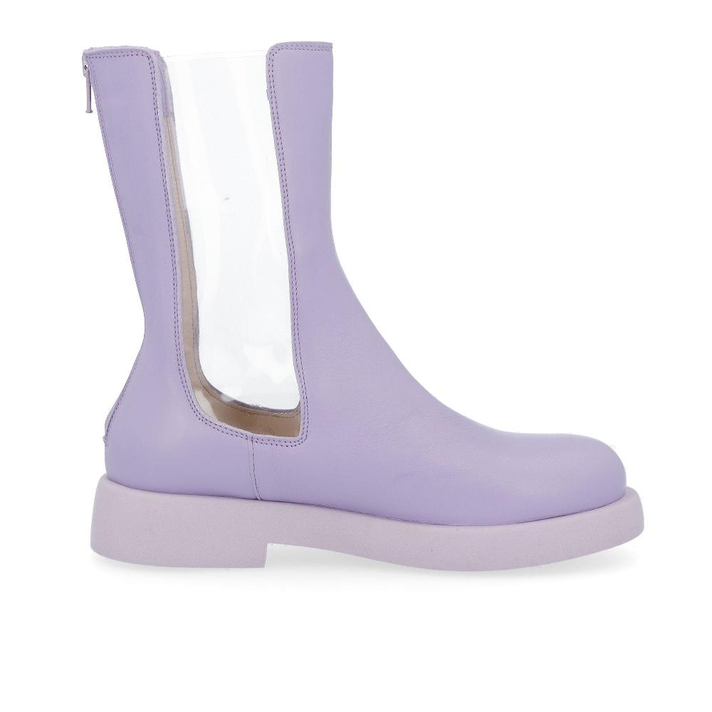 QVC Galieti Stivaletti In Pelle Con Inserti In PVC Tacco 3cm