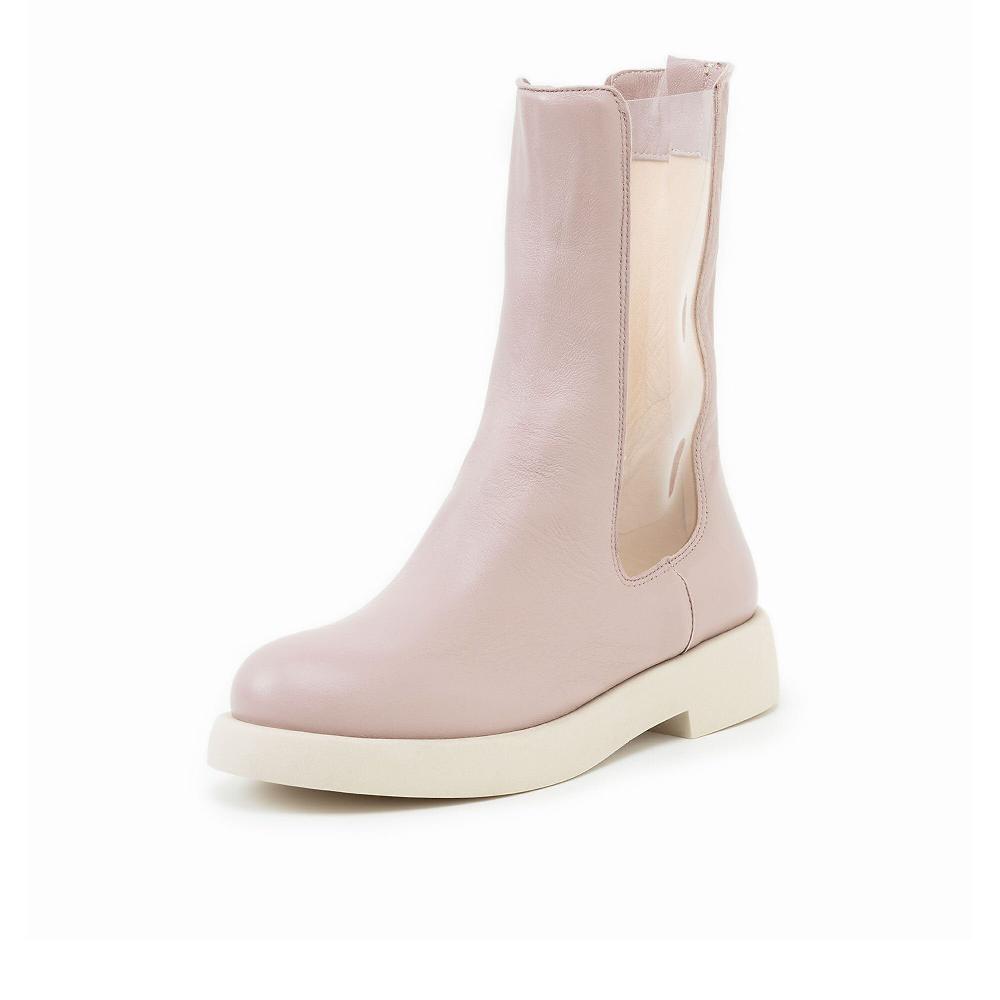QVC Galieti Stivaletti in pelle con inserti in PVC tacco 3cm