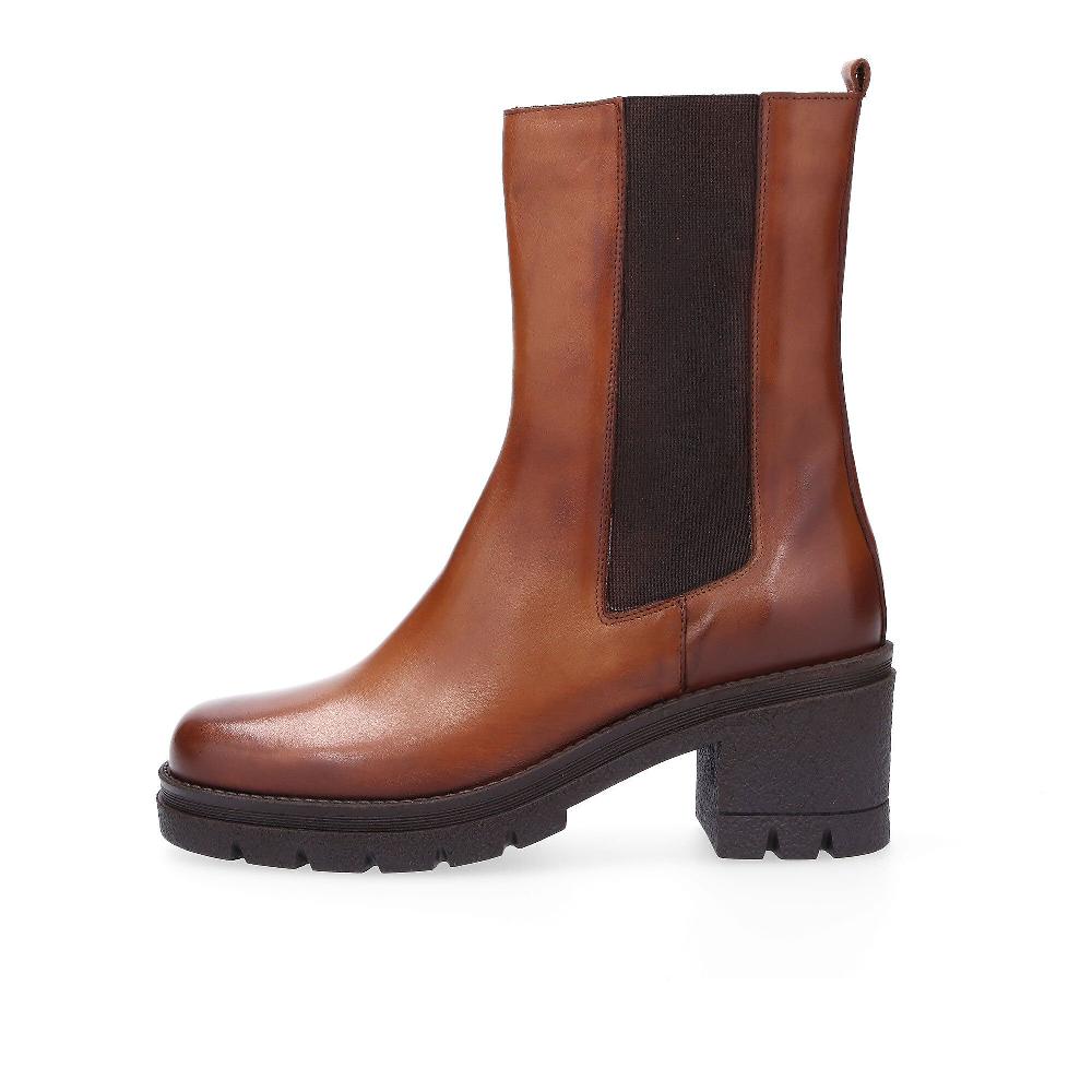 QVC Galieti Stivaletti In Pelle Con Inserto Elastico E Tacco 7 Cm