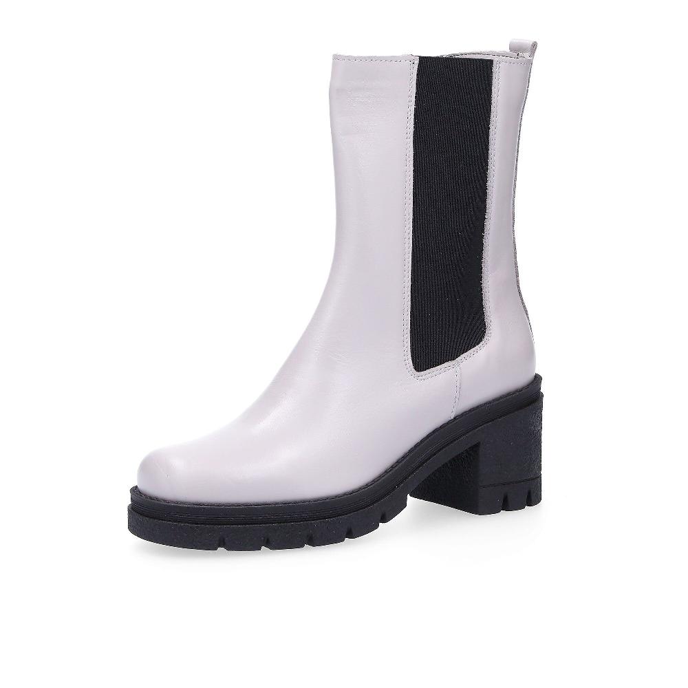 QVC Galieti Stivaletti in pelle con inserto elastico e tacco 7 cm
