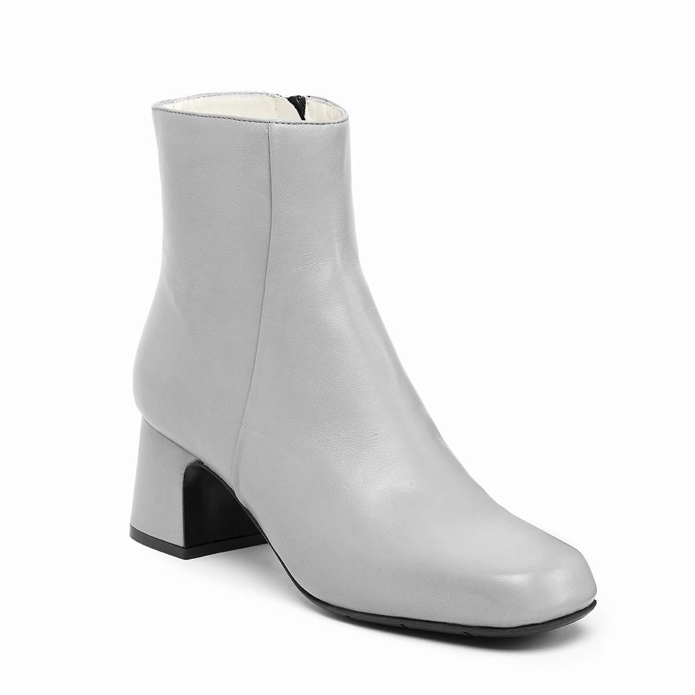 QVC Galieti Stivaletti in pelle con lavorazione a sacchetto tacco 6cm