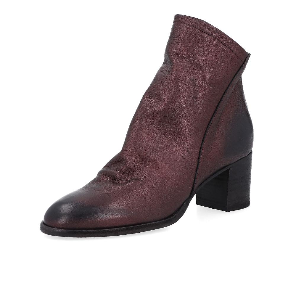 QVC Galieti Stivaletti in pelle con motivo arriccio tacco 6 5cm