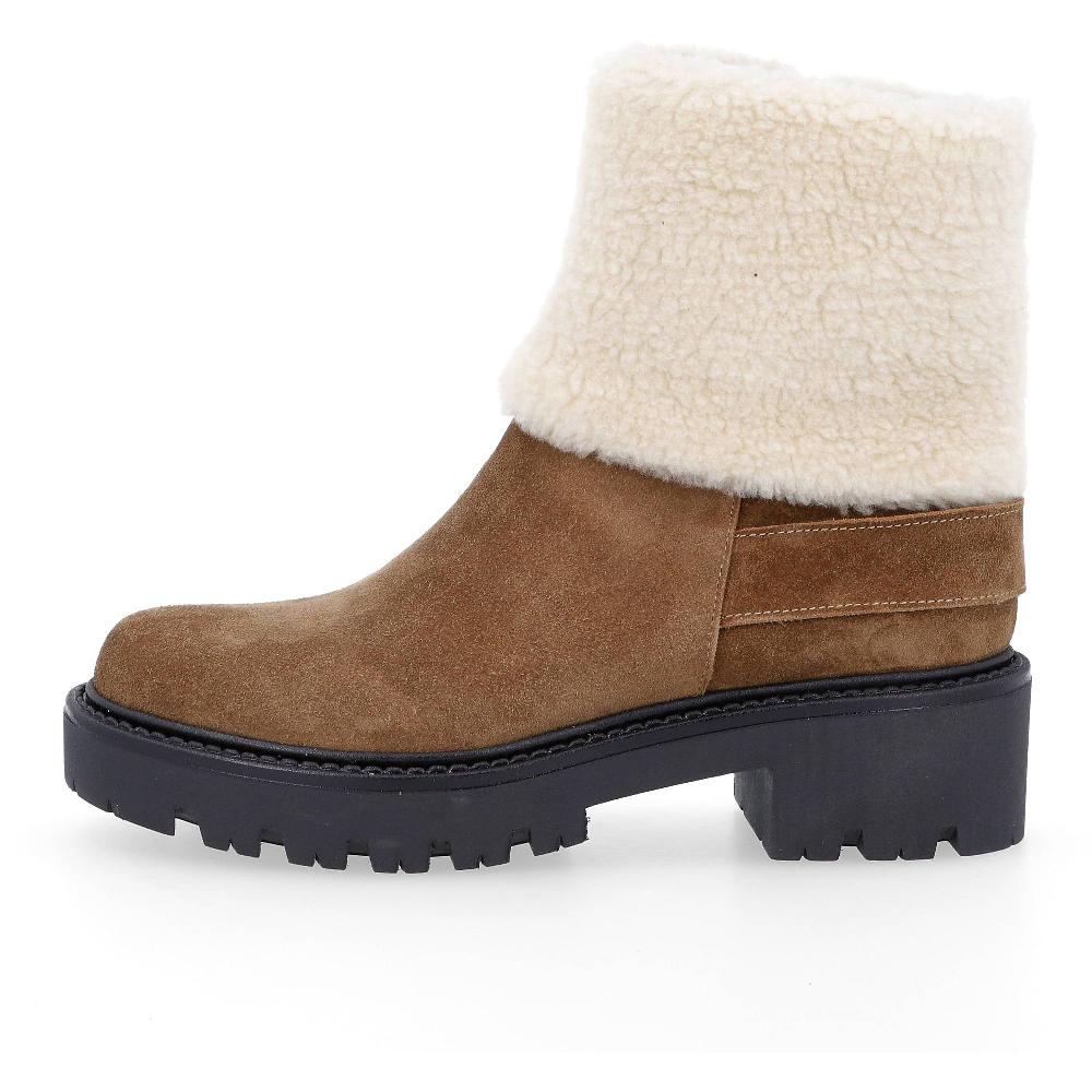 QVC Galieti Stivaletti In Pelle Crosta Con Risvolto In Lana