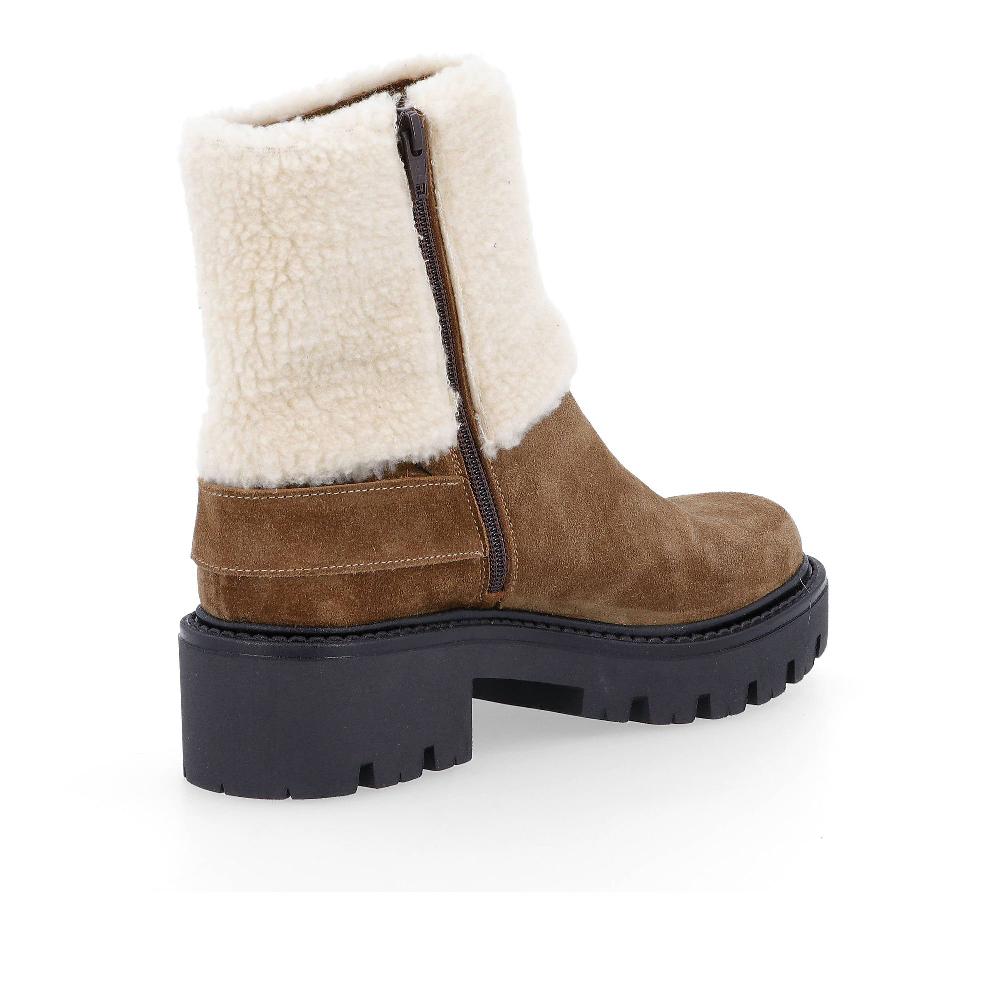 QVC Galieti Stivaletti In Pelle Crosta Con Risvolto In Lana