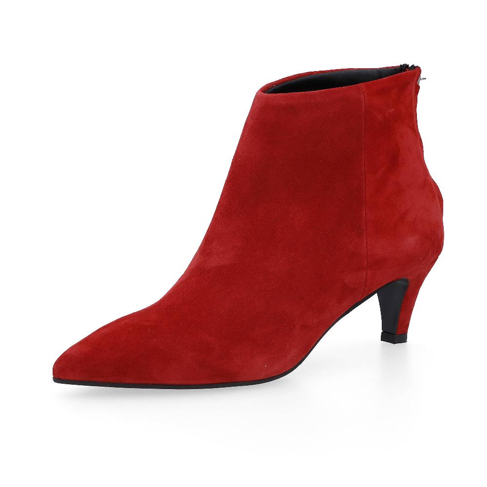 QVC Galieti Stivaletti in pelle scamosciata con tacco 5 cm