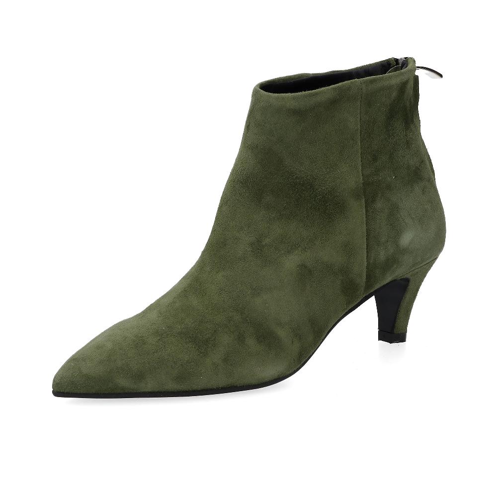 QVC Galieti Stivaletti in pelle scamosciata con tacco 5 cm