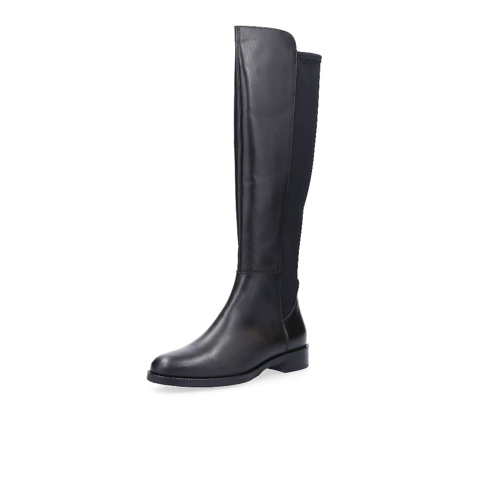 QVC Galieti Stivali cavallerizzi in pelle con gambale elastico tacco 3cm