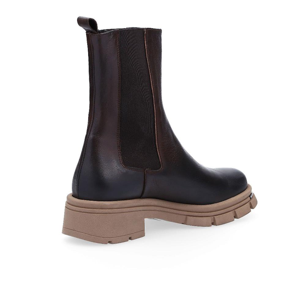 QVC Galieti Stivali Chelsea In Pelle Con Inserti Elastici Tacco 5cm