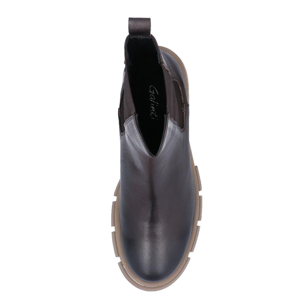 QVC Galieti Stivali Chelsea In Pelle Con Inserti Elastici Tacco 5cm