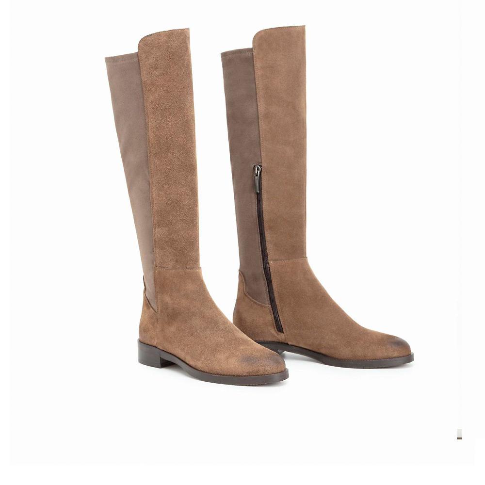 QVC Galieti Stivali In Pelle Con Retro Elasticizzato Tacco 3 5cm