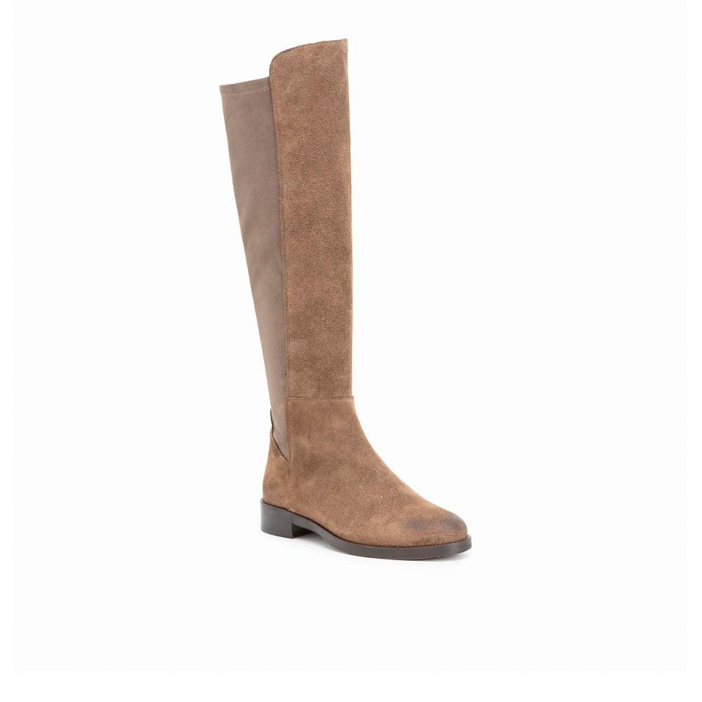 QVC Galieti Stivali in pelle con retro elasticizzato tacco 3 5cm