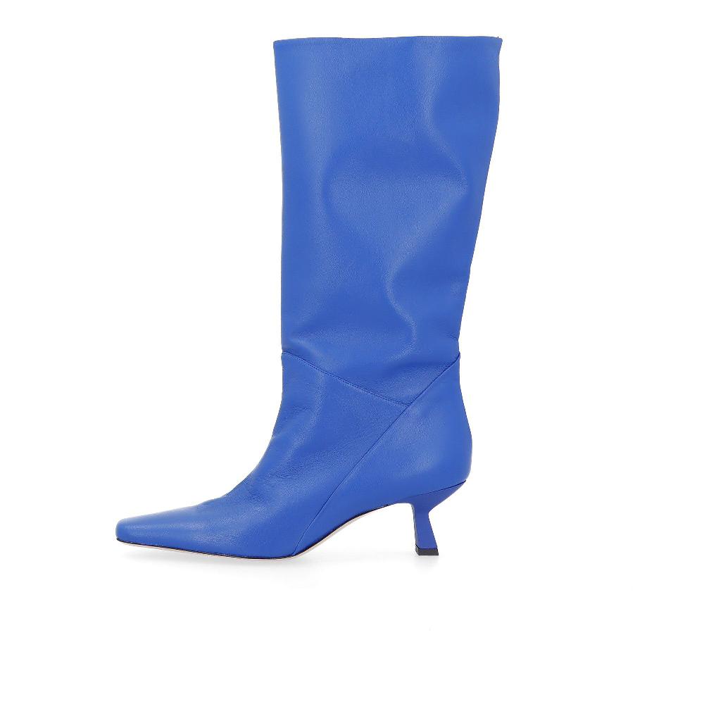 QVC Galieti Stivali In Pelle Con Tacco A Rocchetto 5 5cm
