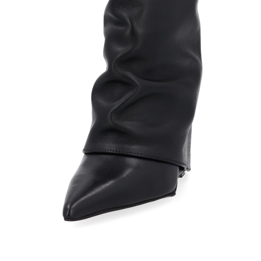 QVC Galieti Stivali In Pelle Effetto Pantaloni Con Zeppa 10 Cm