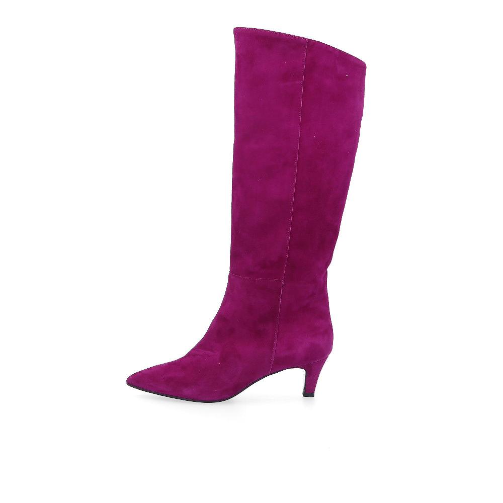 QVC Galieti Stivali In Pelle Scamosciata Con Tacco 5 5cm