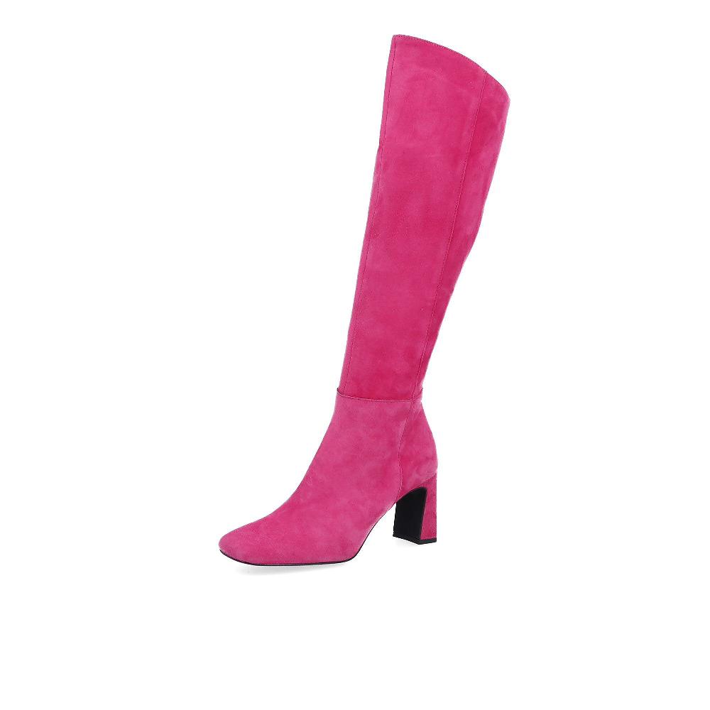QVC Galieti Stivali in pelle scamosciata con tacco 7 cm