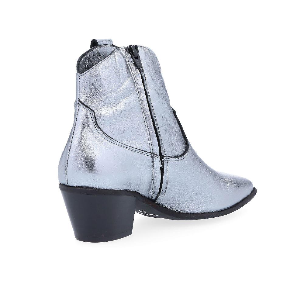 QVC Galieti Stivali Texani Bassi In Pelle Laminata Con Tacco 5 5 Cm
