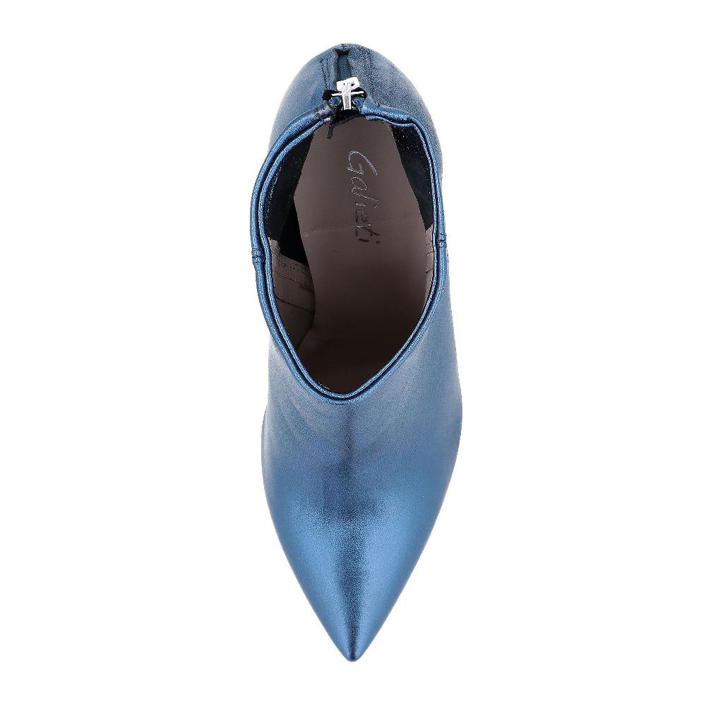 QVC Galieti Tronchetti In Pelle Laminata Tacco 8 5 Cm