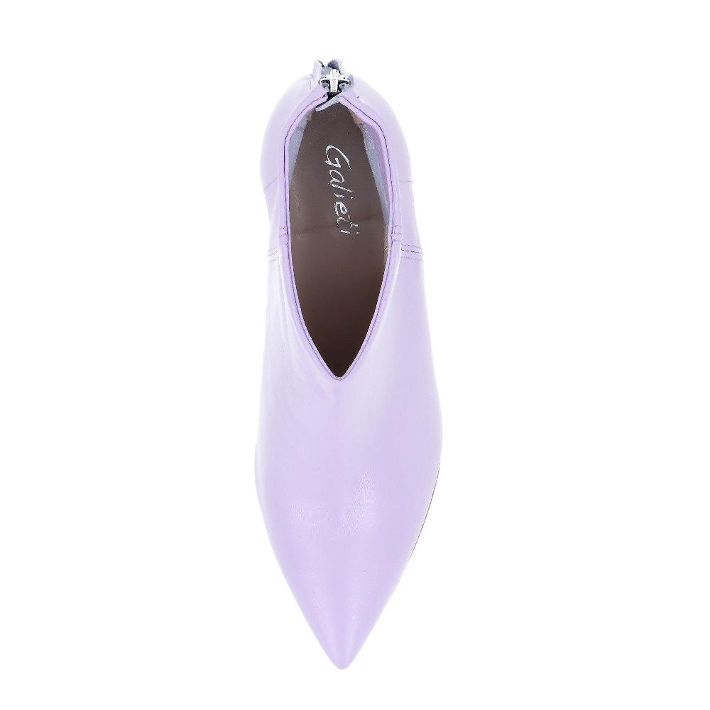 QVC Galieti Tronchetti Sfilati In Pelle Con Zip Dietro Tacco 5 5 Cm