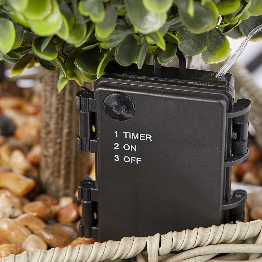 QVC Garden Reflections Alberello Di Bosso Artificiale Con Vaso E Luci