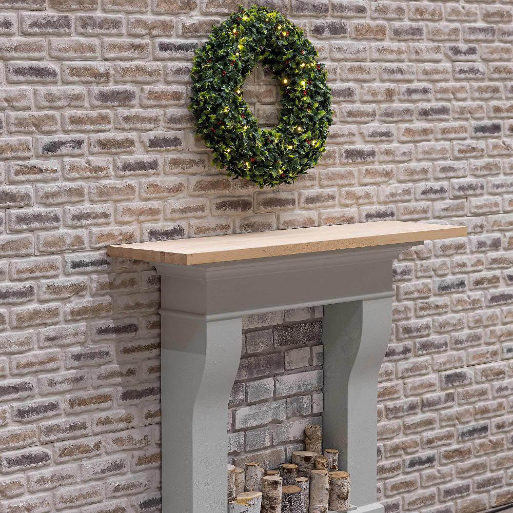 QVC Garden Reflections Ghirlanda Agrifoglio Artificiale Con Luci LED Ø 56cm