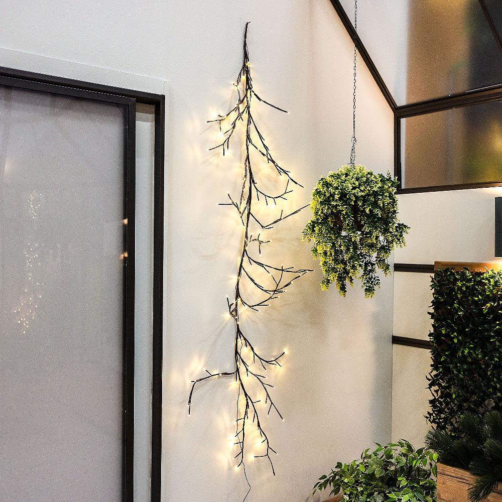 QVC Garden Reflections Piantina artificiale di vite rampicante con LED bianco caldo