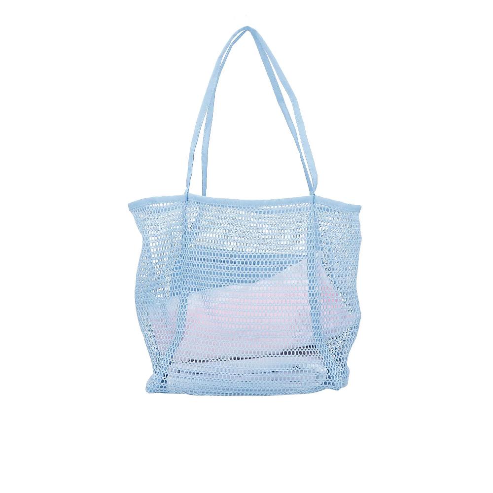QVC Garden Reflections Set spiaggia: telo mare borsa a rete cuscino gonfiabile
