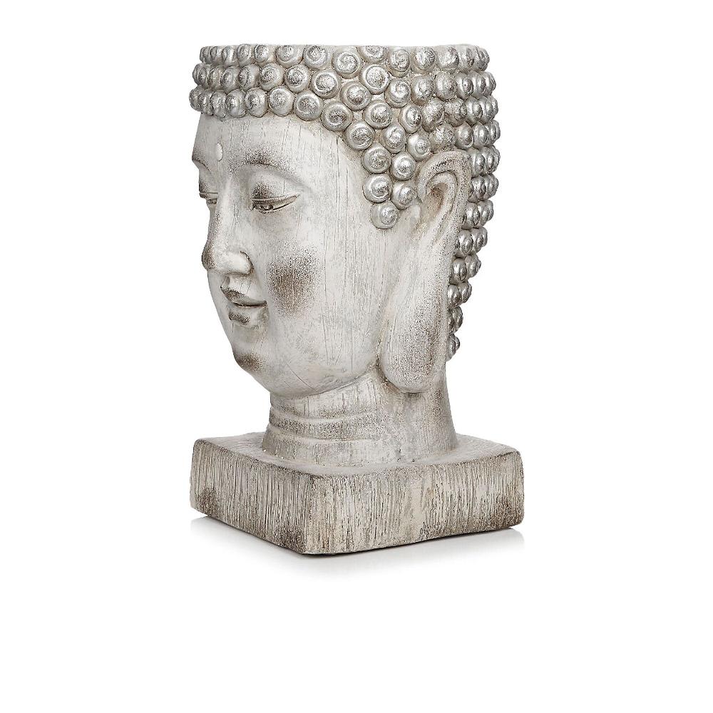 QVC Garden Reflections Vaso Buddha Grigio Per Esterni 100% Magnesia 6 5kg 30 5 X 30 5 X 45cm