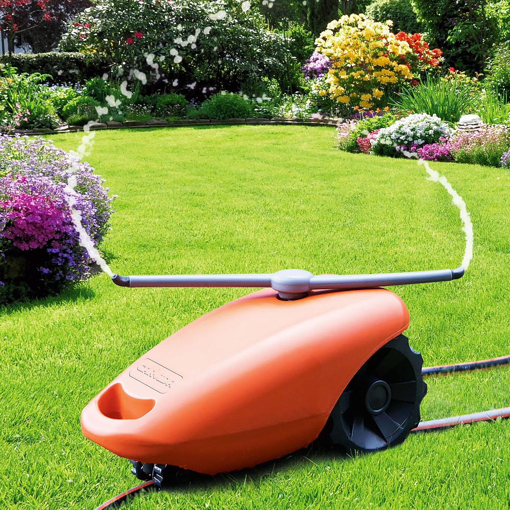 QVC GARVIDA Irrigatore da giardino semovente con braccio erogatore rotante e 2 ugelli