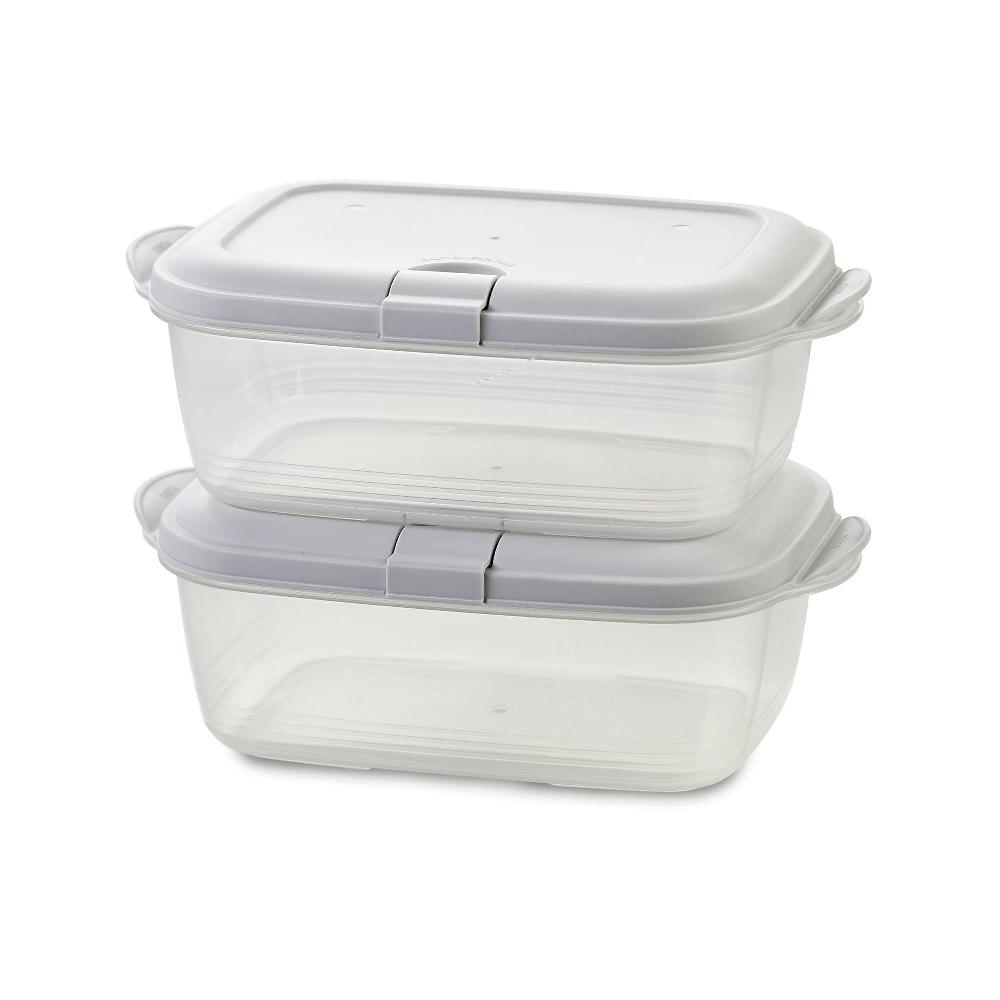 QVC Ghidini 2 contenitori con chiusura a scatto e valvola (860 ml)