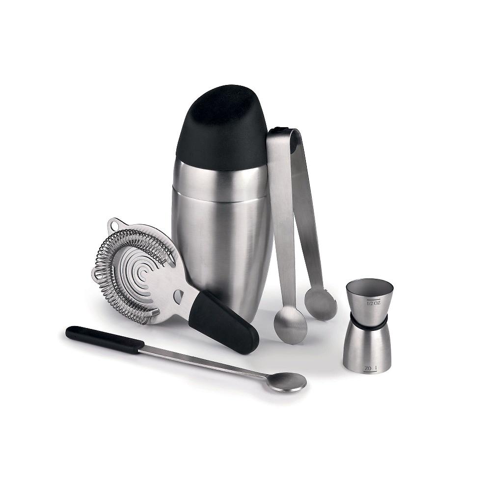 QVC Ghidini Set da cocktail shaker fltro pinza misurino mescolatore