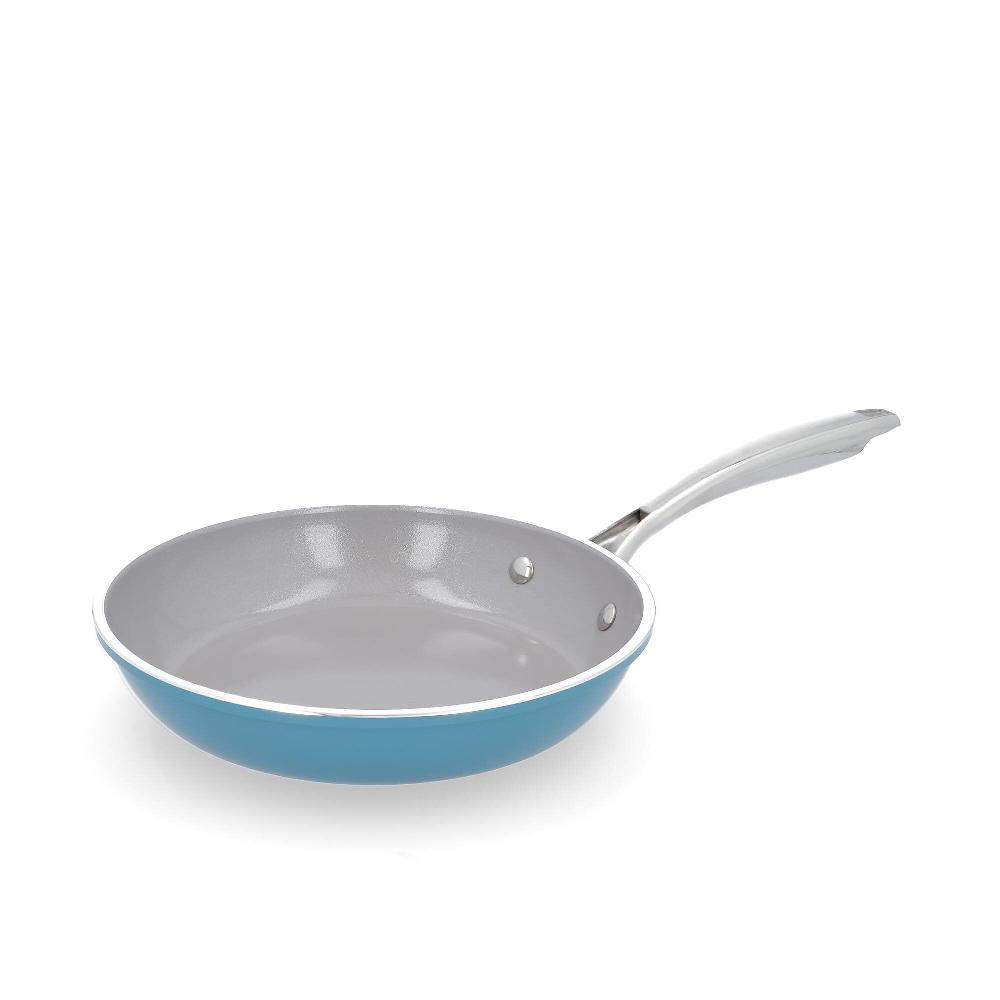 QVC Gotham Steel Ocean Blue Set 5 Pz: 2 Padelle 1 Casseruola 2 Coperchi