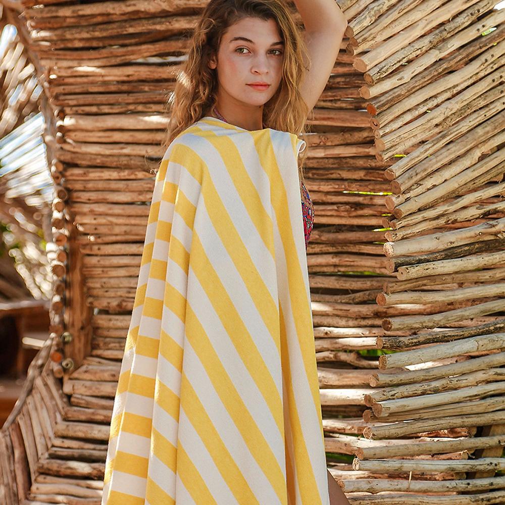 QVC Green Petition Telo Mare 100x180cm 50% Cotone Riciclato 50%plastica Riciclata