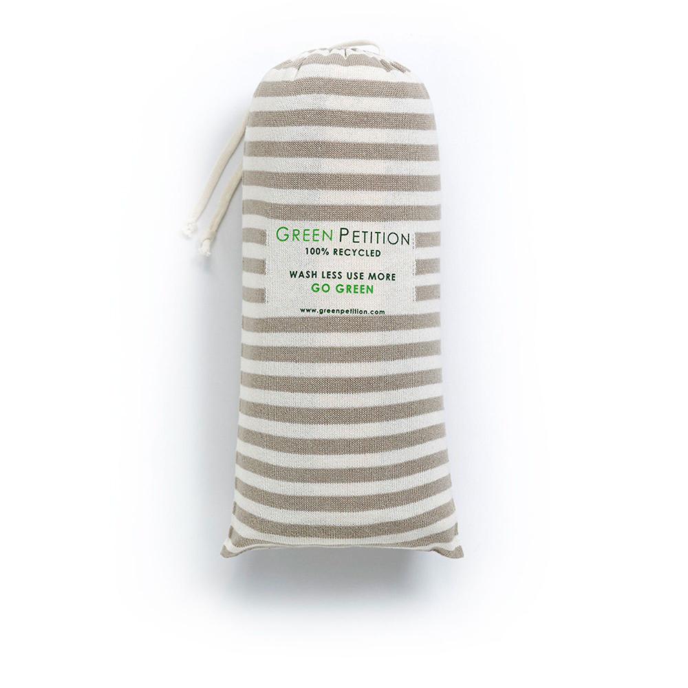 QVC Green Petition Telo Mare 100x180cm 50% Cotone Riciclato 50%plastica Riciclata