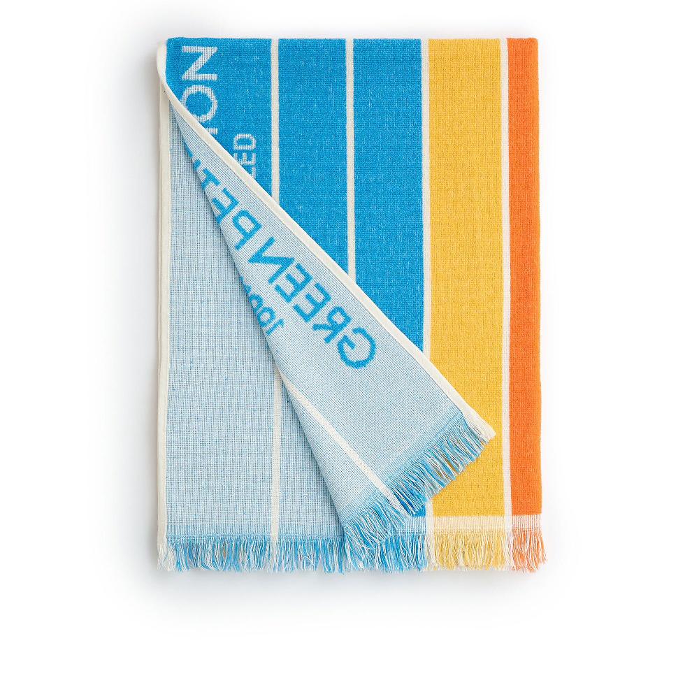 QVC Green Petition Telo Mare + Custodia 100% Da Materiale Riciclato 100x180cm