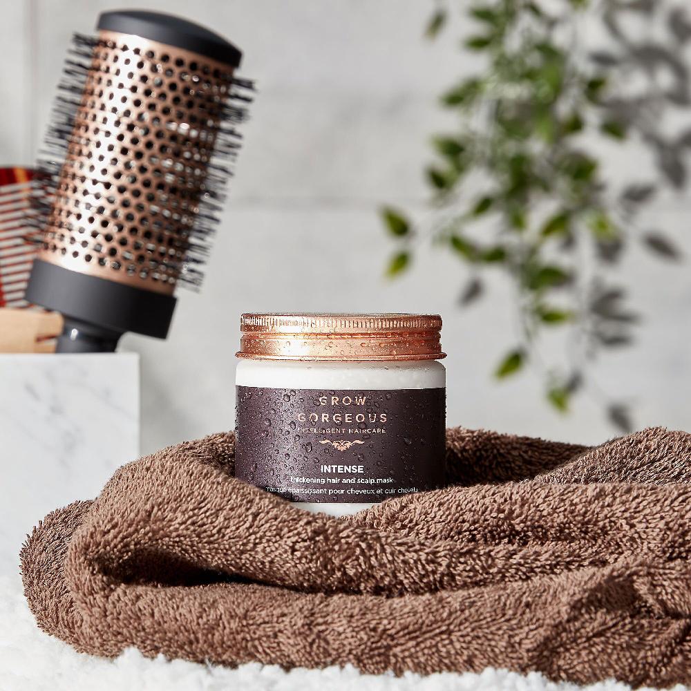 QVC Grow Gorgeous Kit Capelli: Maschera Intense+turbante+ Massaggiatore Cute