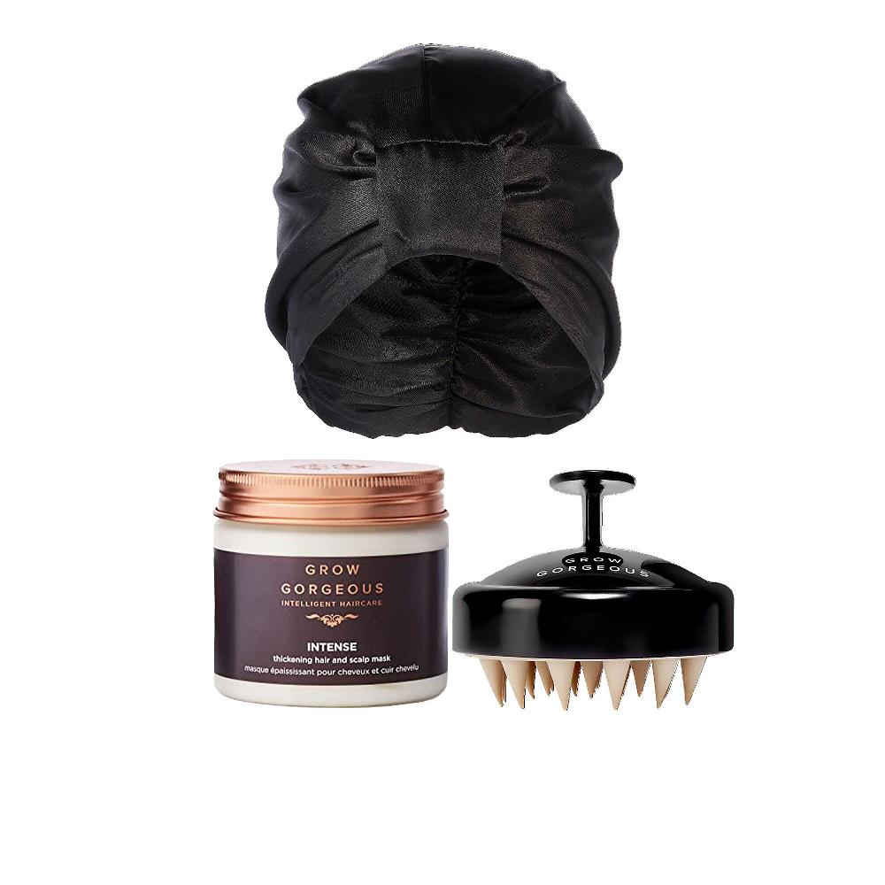 QVC Grow Gorgeous Kit capelli: maschera intense+turbante+ massaggiatore cute