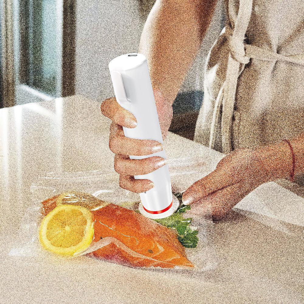 QVC Guzzini Saveit Kit Sottovuoto: Sacchetti Contenitori Pompa Cordless