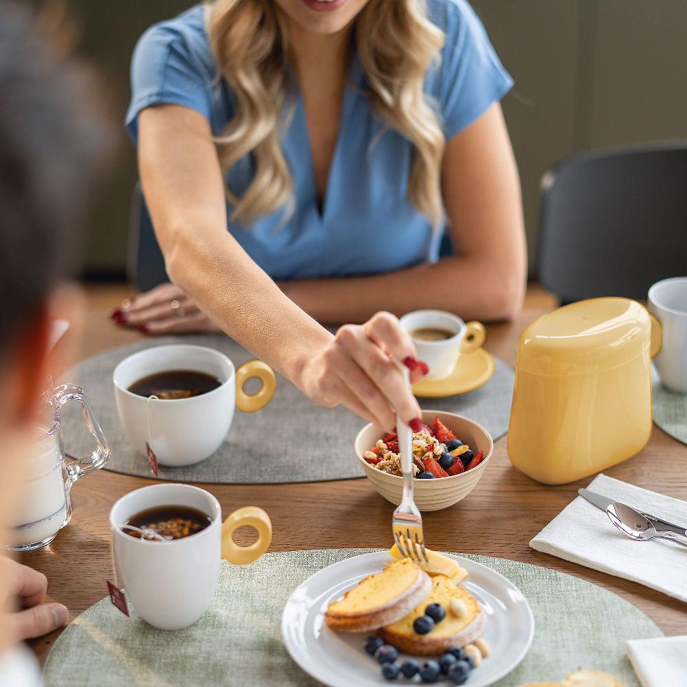 QVC Guzzini Set 4 Tazzine Caffè Con Piattini Everyday