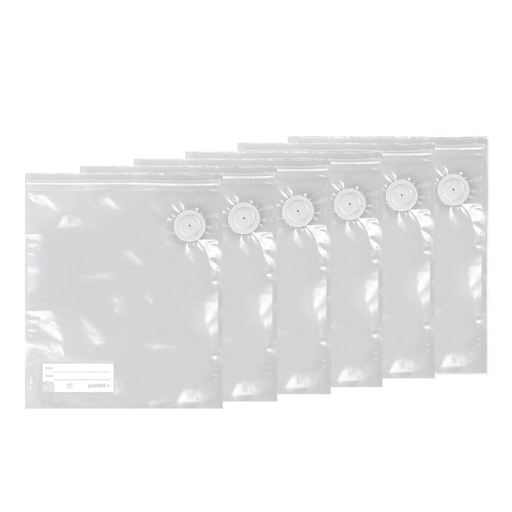 QVC Guzzini Set 6 sacchetti x sottovuoto misura L riutilizzabili