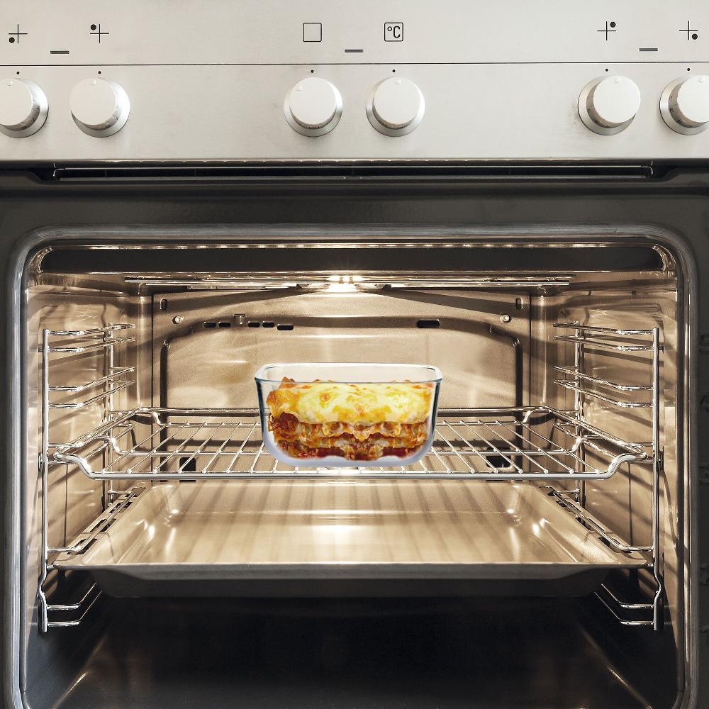 QVC Guzzini Store&Plus Set 3 Contenitori In Vetro Borosilicato Con Coperchio