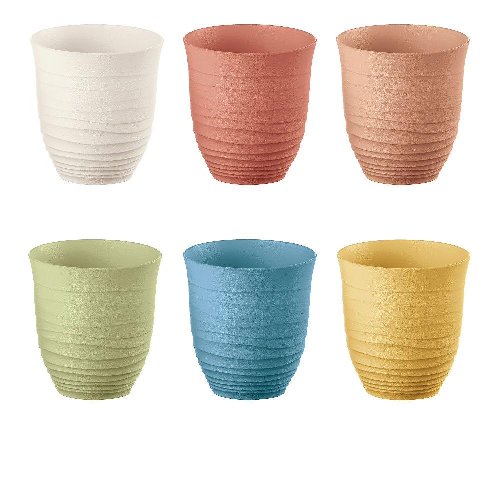 QVC Guzzini Tierra Set 6 bicchieri bassi in plastica Made in Italy