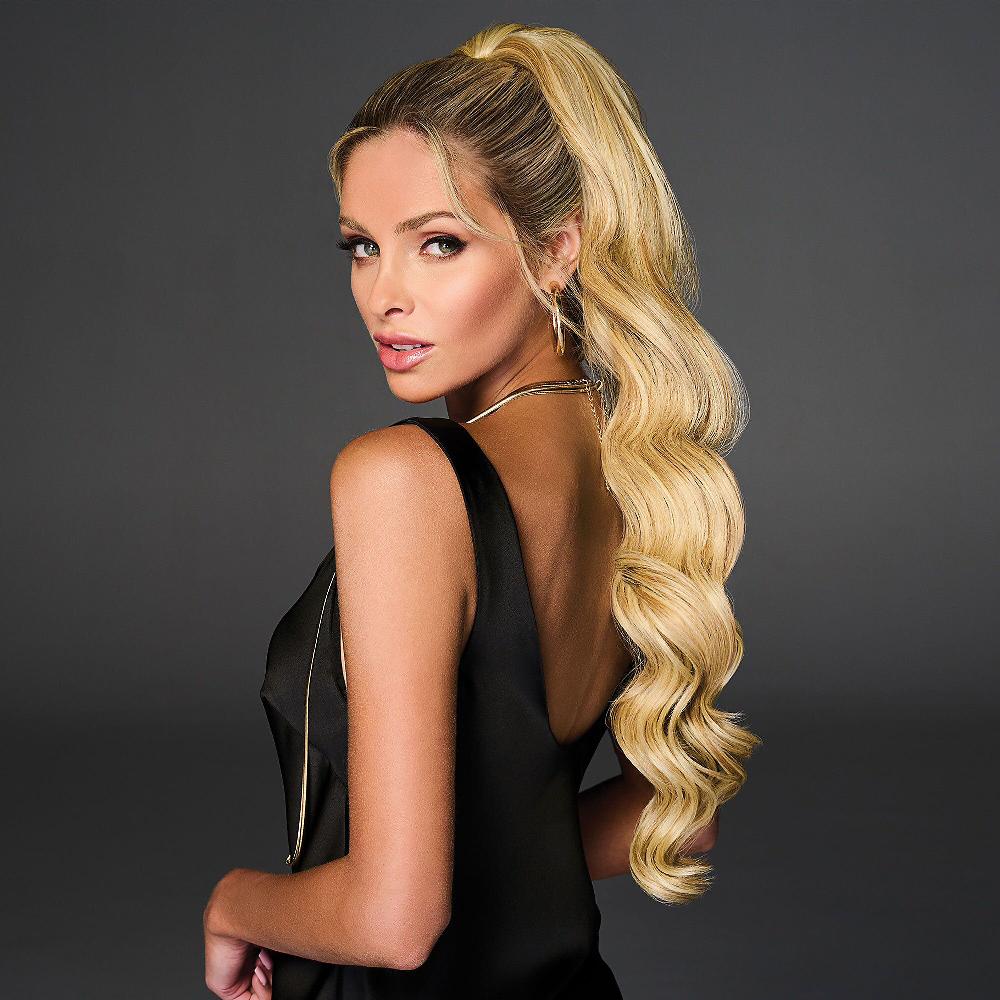 QVC HairDo Hollywood Waves Coda Lunga Mossa con mollettone