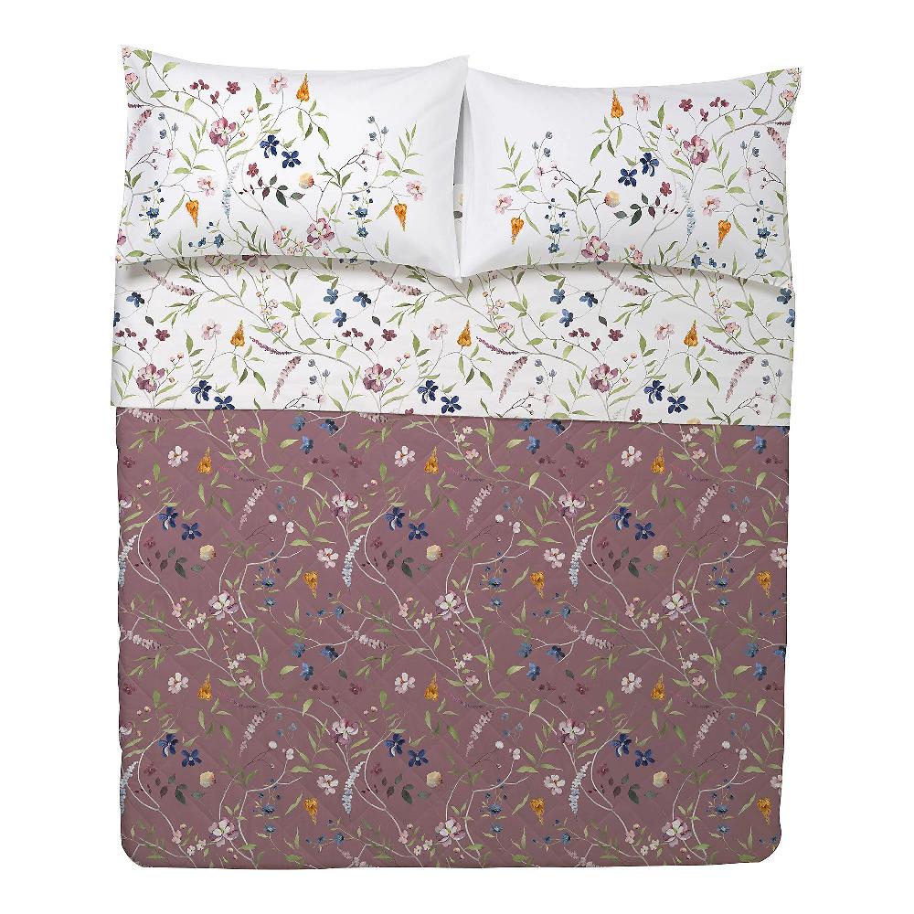 QVC Happidea Completo Letto Flora 100% Cotone Percalle Stampa Digitale